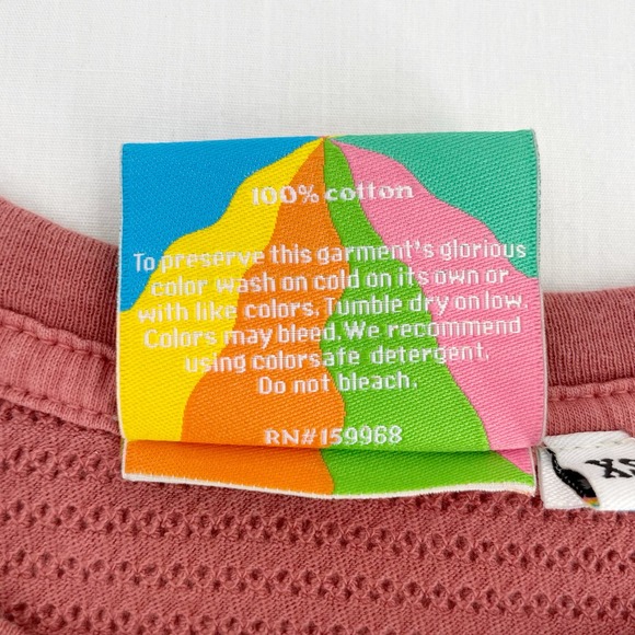 Big Bud Press Honeycomb Crop Tee Mauve Short Sleeve XS - Picture 10 of 13